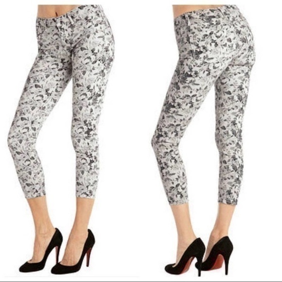 J Brand Floral Skinny Capri Stretch Jeans Size 28